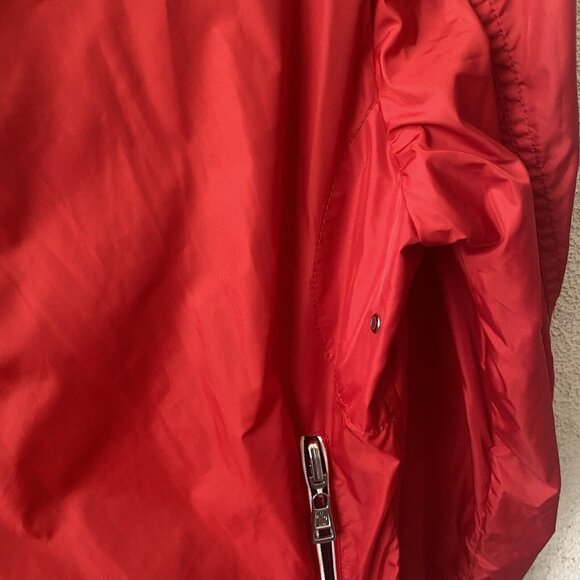 MONCLER Men’s Jacket Red Urville Giubutto Nylon Windbreaker Casual Zip Up Size 3 - Picture 8 of 16